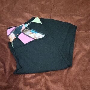 lululemon athletica Black Leggings with Multicolor Waistband